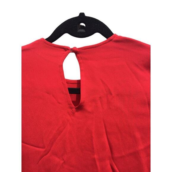 Alexis Red Stone top womens XS Cherry holiday festive formal asymmetrical hem - Picture 12 of 14